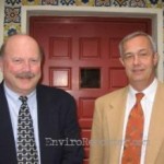 Dr. Chris Whipple, Principal of ENVIRON (Lt.) with Dr. Michael D. Pratt, Head of Brentwood School, spoke with EnviroReporter.com Jan. 30.