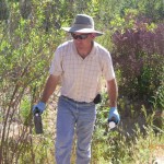 Black goo. Man with benzo(a)anthracene in Runkle Canyon July 2, 2007 with Simi officials.