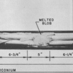 13 of 43 fuel rods of the Sodium Reactor Experiment experienced melting in the 1959 partial meltdown at the Santa Susana Field Laboratory.