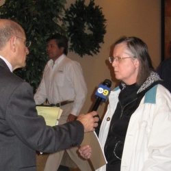 CBS Channel 2 interviews Chris-Rowe who claimed no Rocketdyne radiation got offsite.