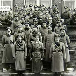 Hitler and von Braun fifth row in suit