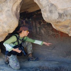 Christina-Walsh-in-Burro-Flats-Painted-Cave-4