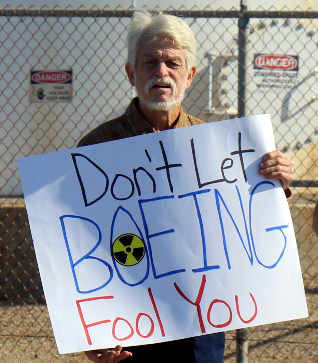 Protesting Boeing's hike through SSFL's Southern Buffer Zone