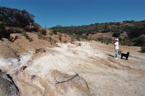 Rev. John Southwick photographs white substance in Runkle Canyon