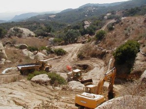 Happy Valley perchlorate excavation above Dayton Canyon - 2003 courtesy DTSC