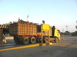 Scanning recycled metal for radiation