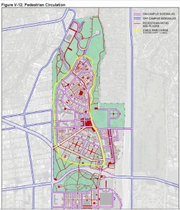 January 2016 master plan show paths and a plaza in  heart of dump