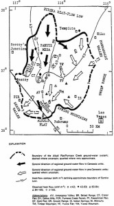 Yucca Mountain-Death Valley groundwater map