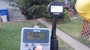 Checking out ambient radiation in East Los Angeles