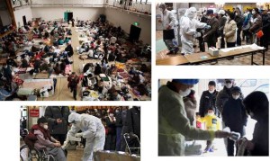 Fukushima population in shelters