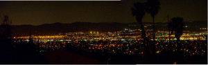 Panorama of Hemet at night