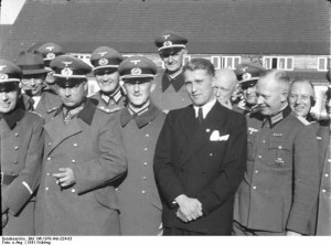 Wernher von Braun with Nazis during WWII