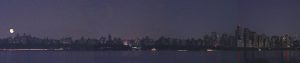Lights Out over Manhattan in August 2003 regional power outage. Visible lights are from cars, candles, flashlights and power generators, all of which won't help nuclear reactors or their spent fuel pools from melting down or burning up.