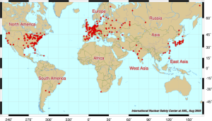 World map of nuclear power plants - Argonne National Laboratory