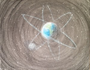 Space Earth Moon orbits - Mina Ramicone