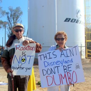 Veteran Rocketdyne Cleanup Coalition veterans protested in same spot 27 years ago! SSFL is still not cleaned up but is open for hikes and bus tours.