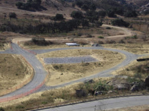 Area I Burn Pit showing access dirt roads