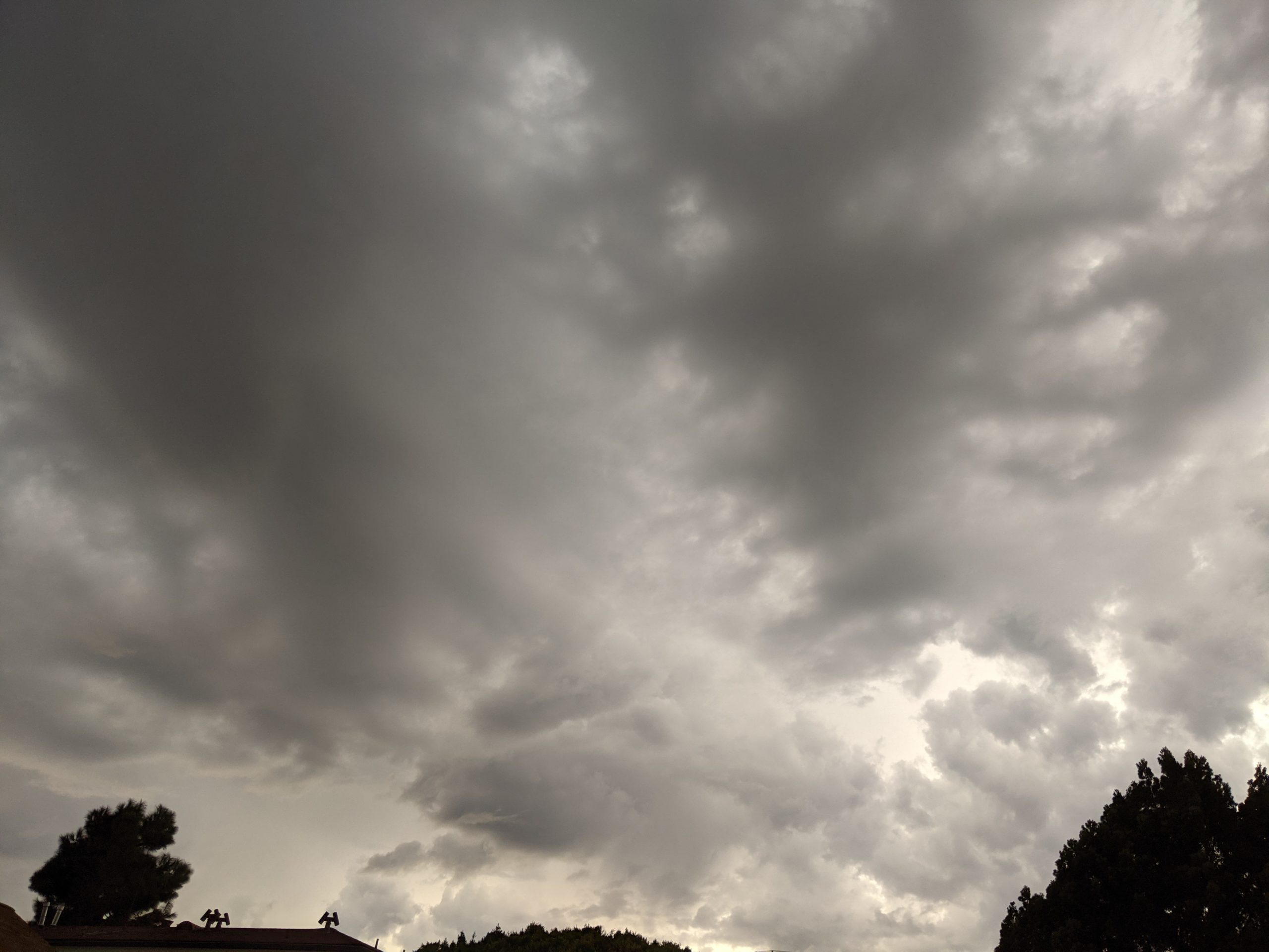 Rain at background over Santa Monica, California, on October 4, 2021